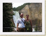 Wyoming2008 230 * Pat and Richele with Lower Falls * Pat and Richele with Lower Falls * 3072 x 2304 * (3.06MB)